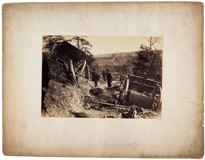 Effect of explosion of shell, near Fredericksburg, Va. by Andrew Joseph Russell